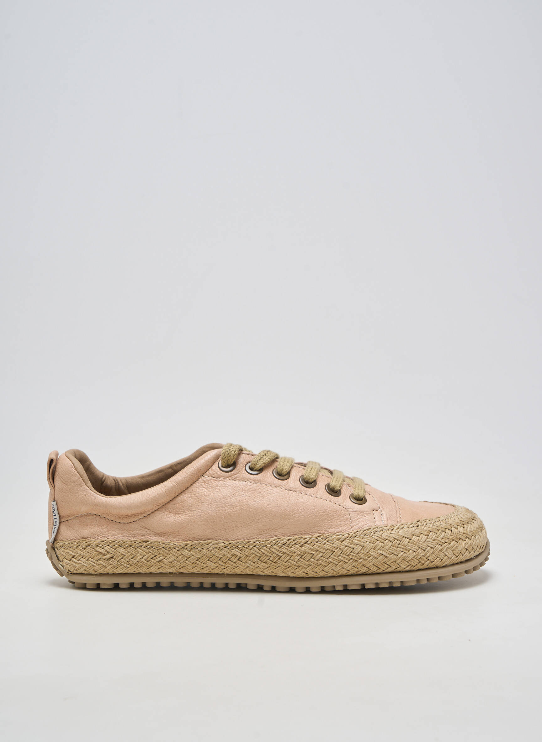 Baskets matière lisse talon plat jusqu'à 3cm rose ZAPATO FEROZ femme