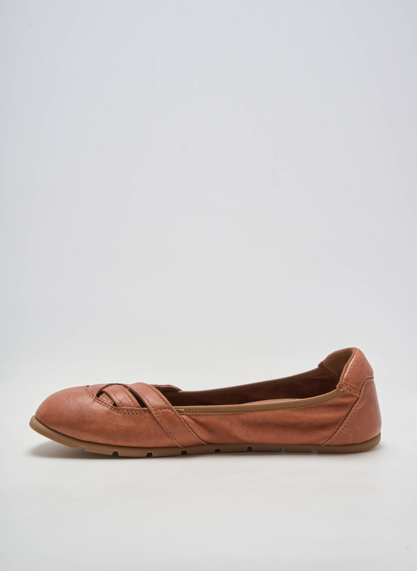 Ballerines matière lisse talon plat jusqu'à 3cm marron ZAPATO FEROZ femme