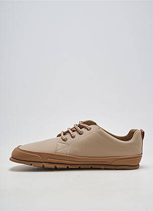 Baskets matière lisse bout rond beige ZAPATO FEROZ homme