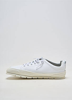 Baskets matière lisse bout rond blanc ZAPATO FEROZ homme