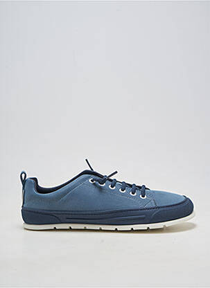 Baskets matière lisse bout rond bleu ZAPATO FEROZ homme
