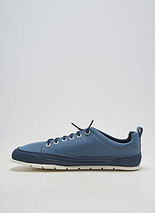 Baskets matière lisse bout rond bleu ZAPATO FEROZ homme