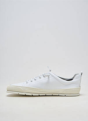 Baskets matière lisse bout rond blanc ZAPATO FEROZ homme