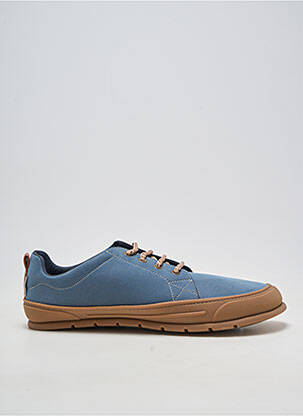 Baskets matière lisse bout rond bleu ZAPATO FEROZ homme