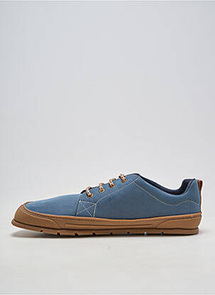 Baskets matière lisse bout rond bleu ZAPATO FEROZ homme