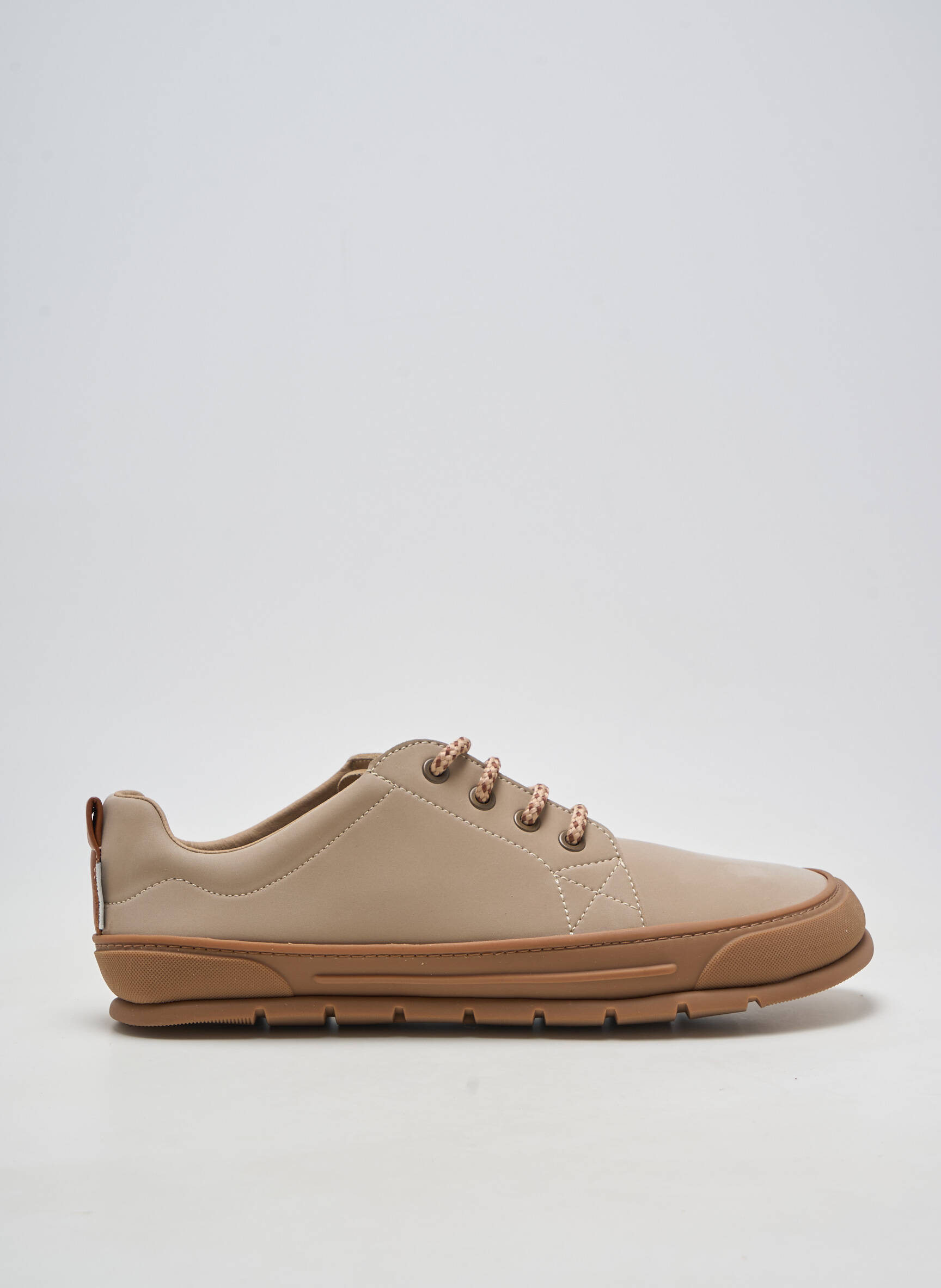 Baskets matière lisse bout rond beige ZAPATO FEROZ homme