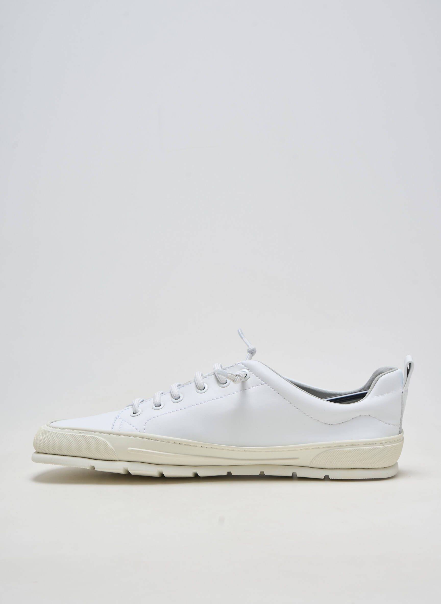 Baskets matière lisse bout rond blanc ZAPATO FEROZ homme