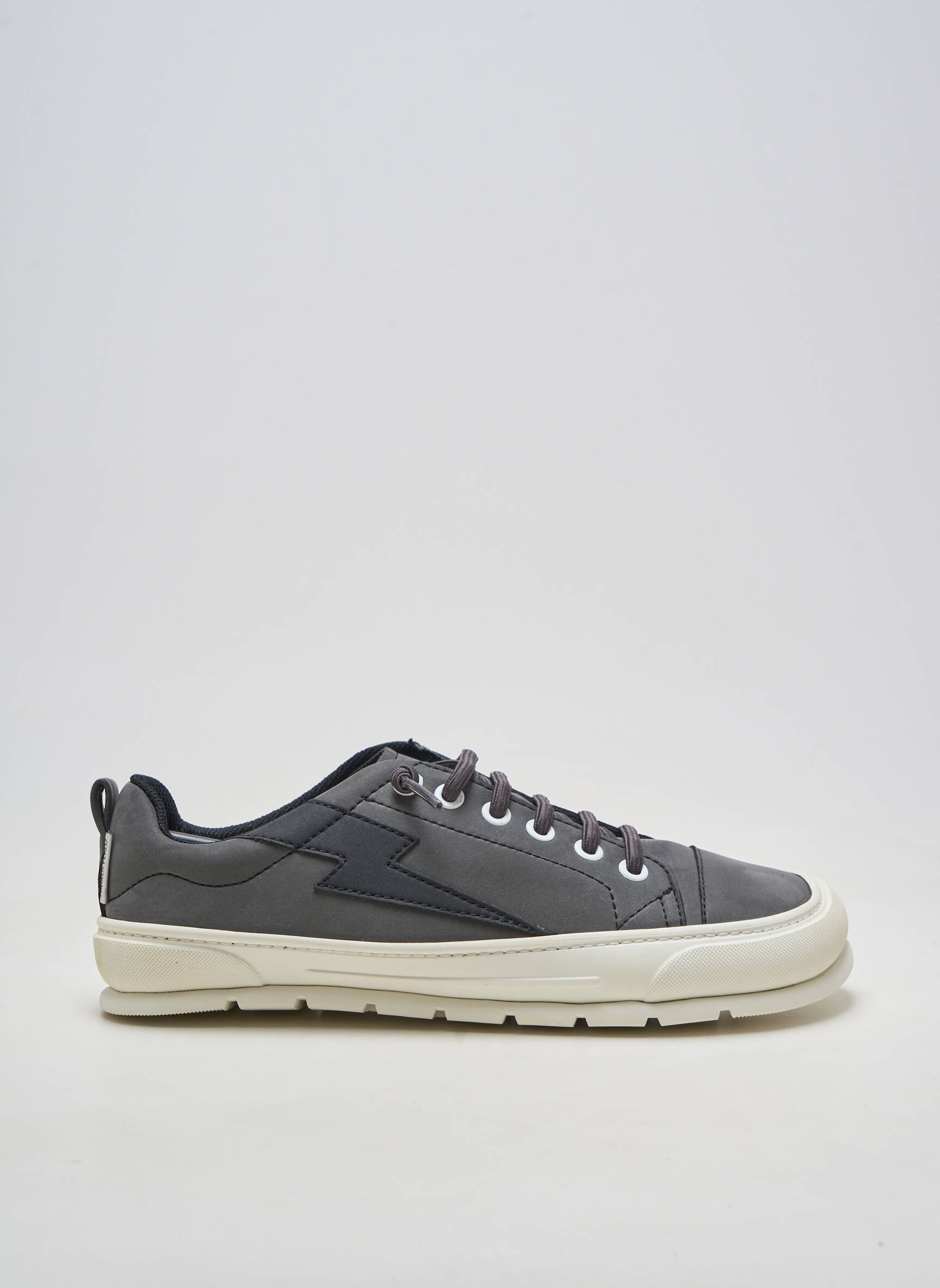 Baskets matière lisse bout rond gris ZAPATO FEROZ homme