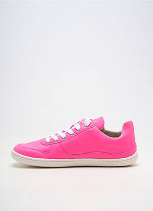 Baskets matière lisse talon plat jusqu'à 3cm rose FLAMINGO femme