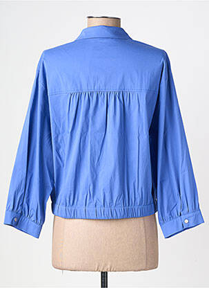 Chemisier tissage popeline manches 3/4 bleu BETTY BARCLAY femme