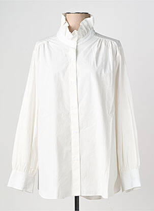 Chemisier coupe droite manches longues beige IN APRIL 1986 femme