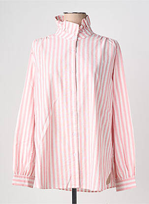 Chemisier tissage crêpe manches longues rose IN APRIL 1986 femme