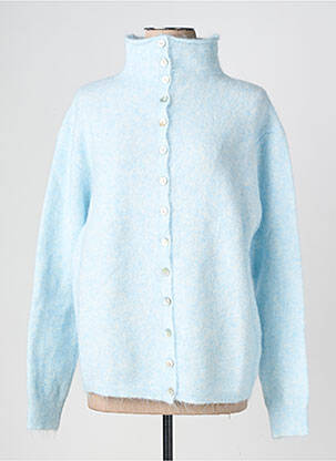 Gilet manches longues resserrée sur le bas bleu IN APRIL 1986 femme