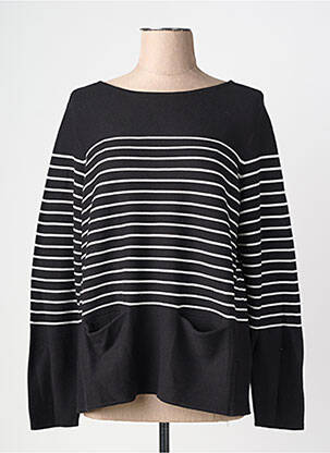 Pull col bateau manches longues noir BETTY BARCLAY femme