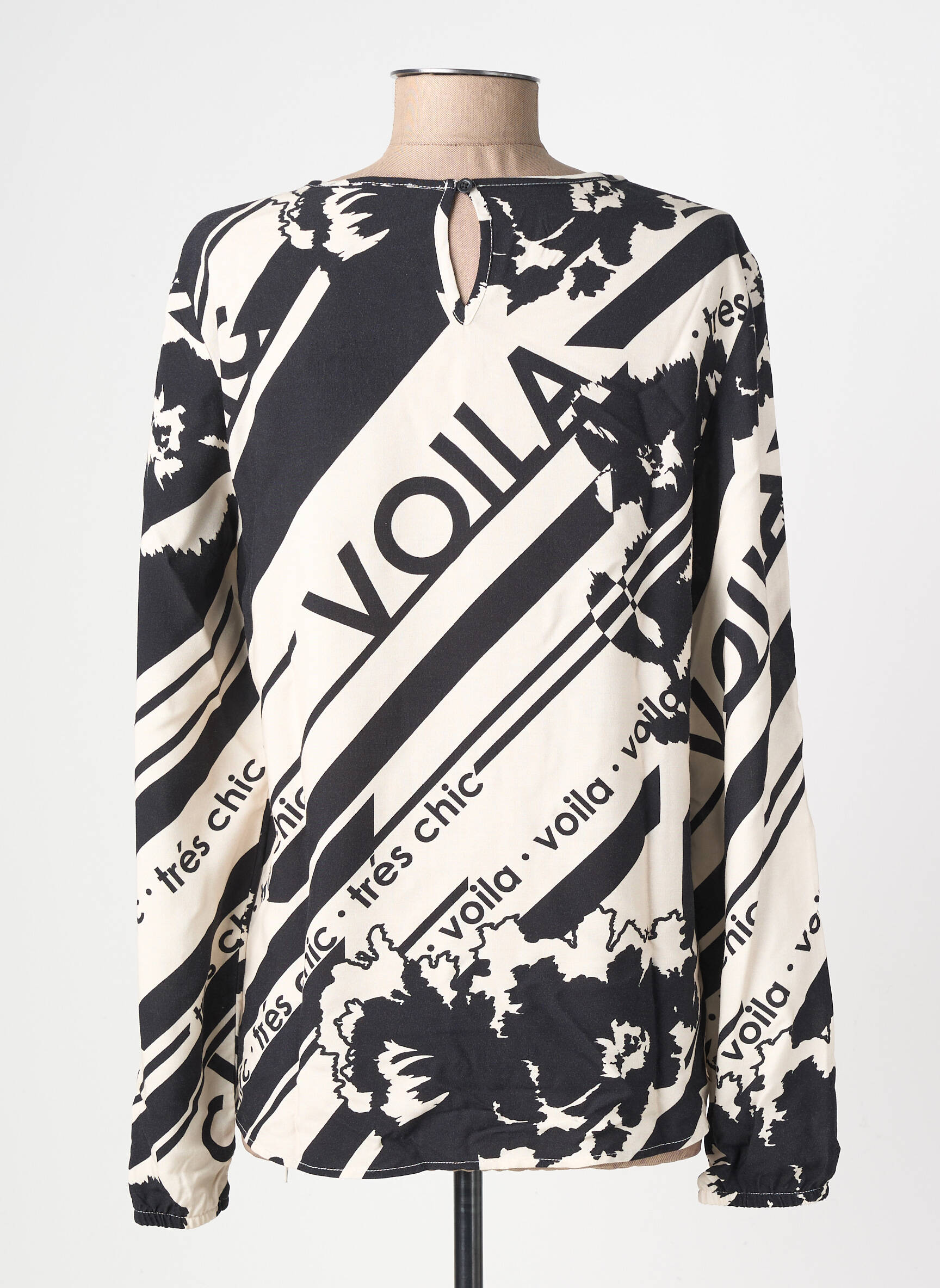 Blouse imprimé fantaisie manches longues noir BETTY BARCLAY femme