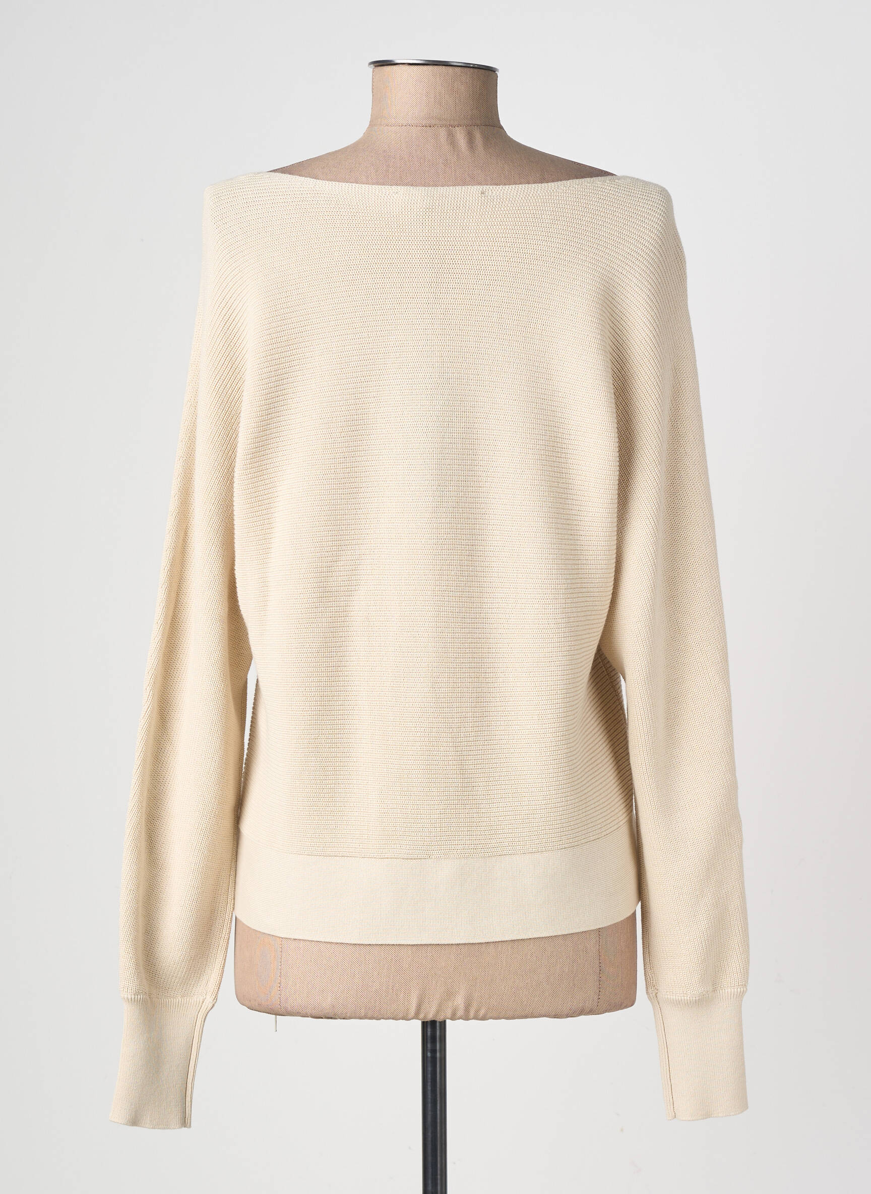 Pull col bateau manches longues beige BETTY BARCLAY femme