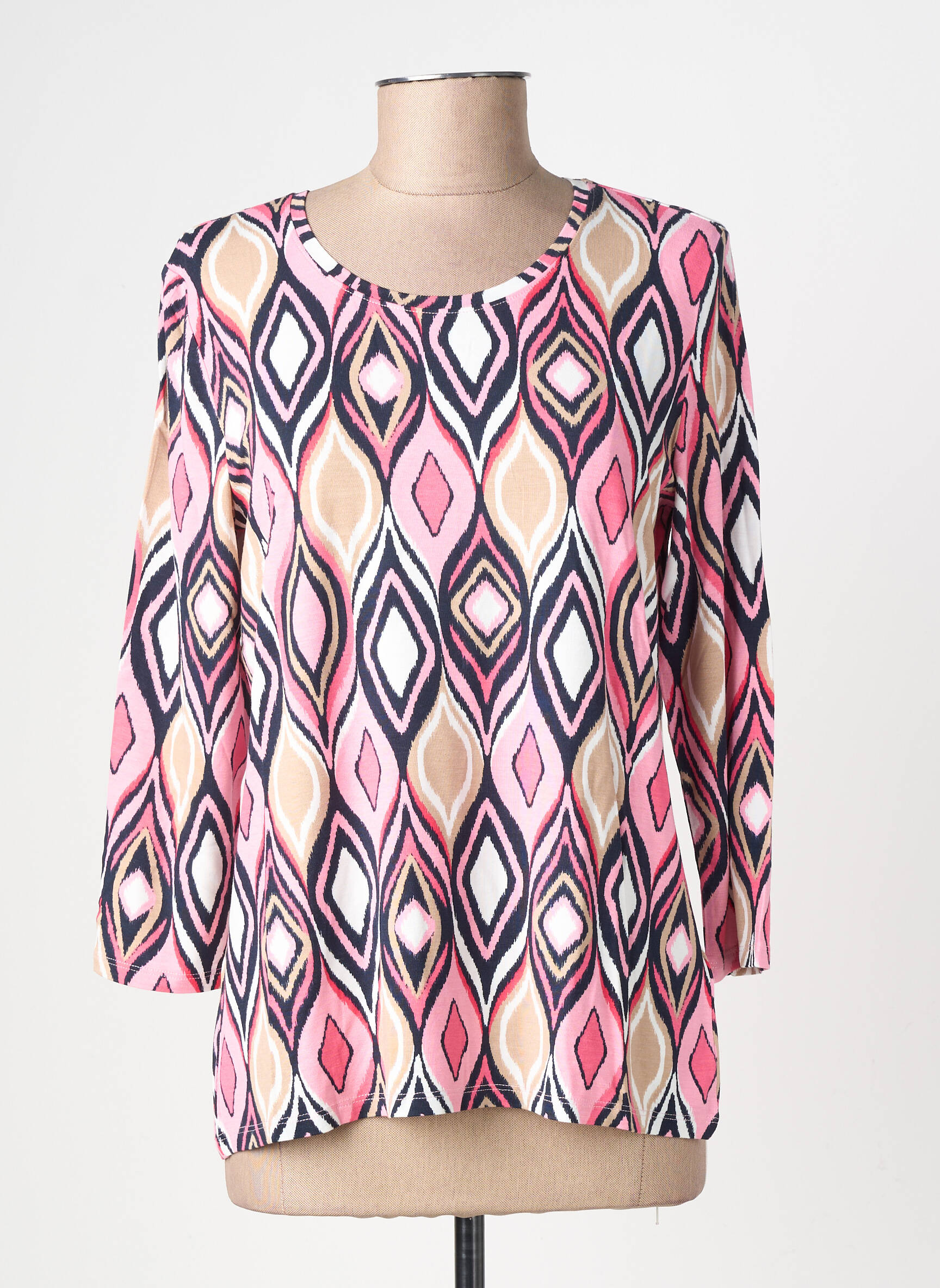 T-shirt manches 3/4 manches 3/4 rose BETTY BARCLAY femme