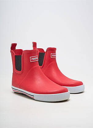 Bottines/boots matière lisse bout rond rouge REIMA enfant