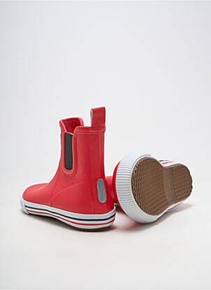 Bottines/boots matière lisse bout rond rouge REIMA enfant