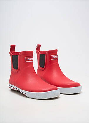 Bottines/boots matière lisse bout rond rouge REIMA enfant