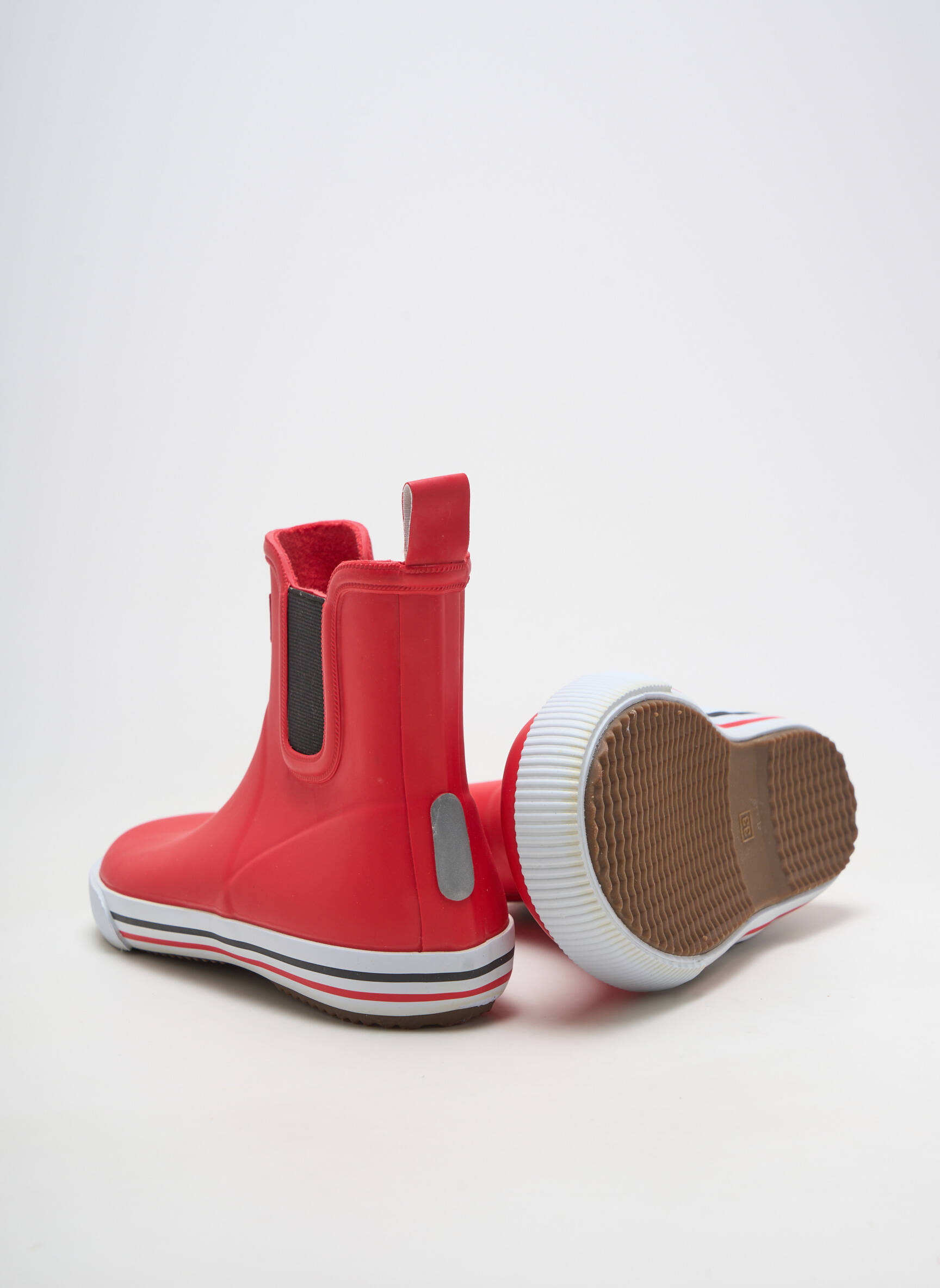 Bottines/boots matière lisse bout rond rouge REIMA enfant