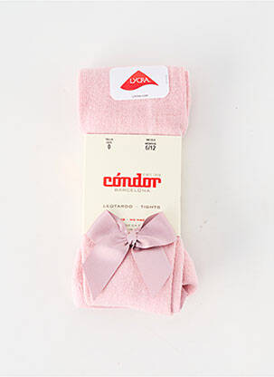 Collants stretch rose CONDOR fille