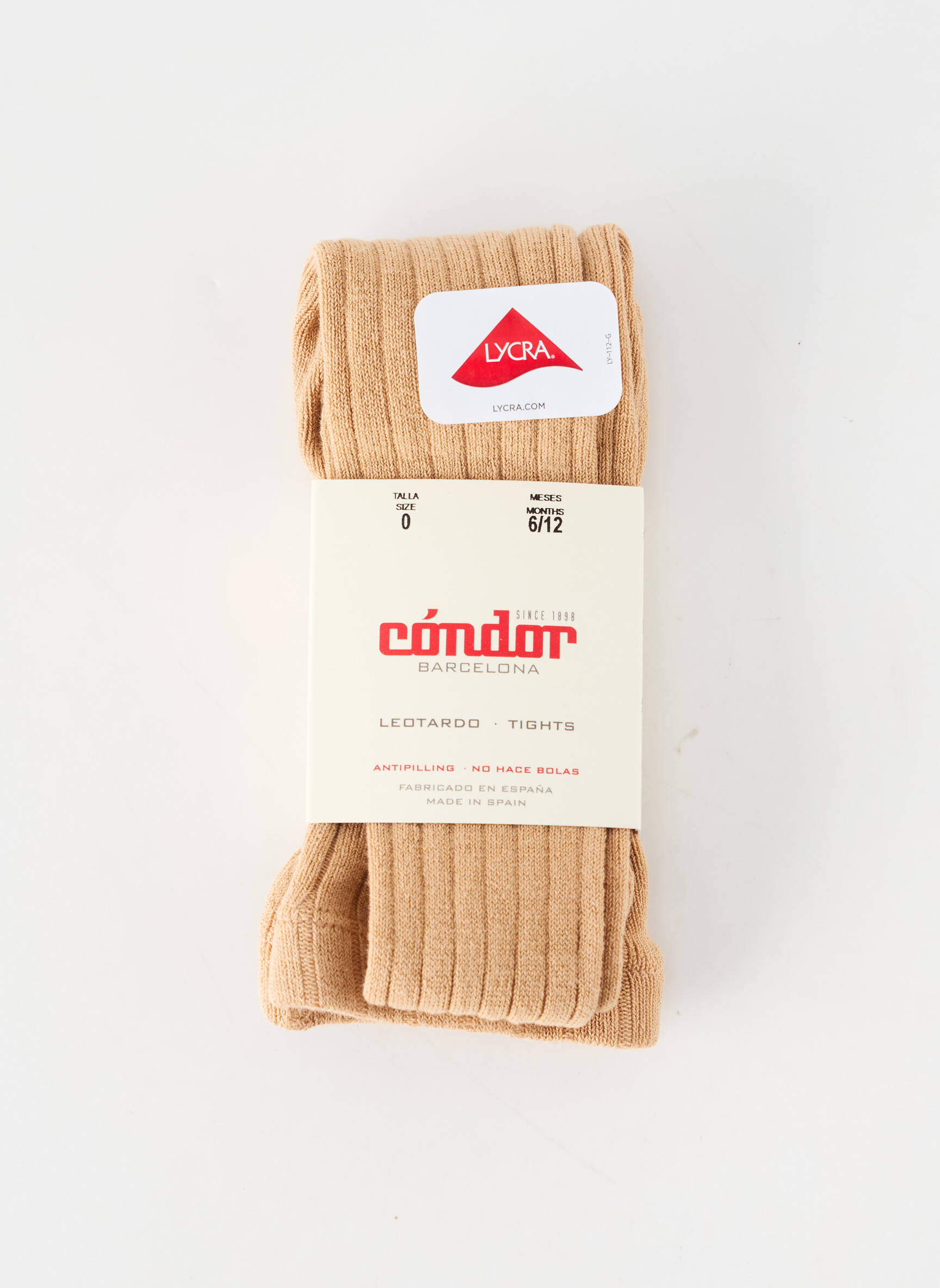 Collants tissage côtelé marron CONDOR fille