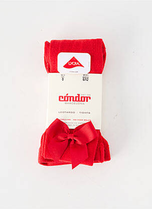 Collants stretch rouge CONDOR fille