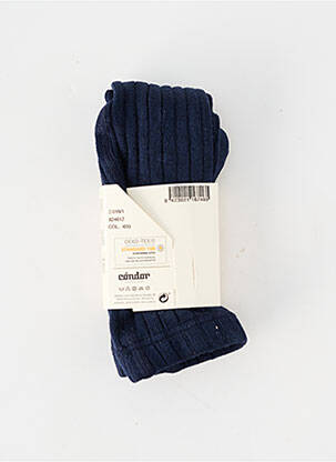 Collants tissage côtelé bleu CONDOR fille