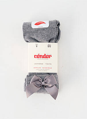 Collants stretch gris CONDOR fille