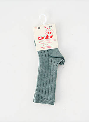 Chaussettes tissage côtelé bleu CONDOR enfant