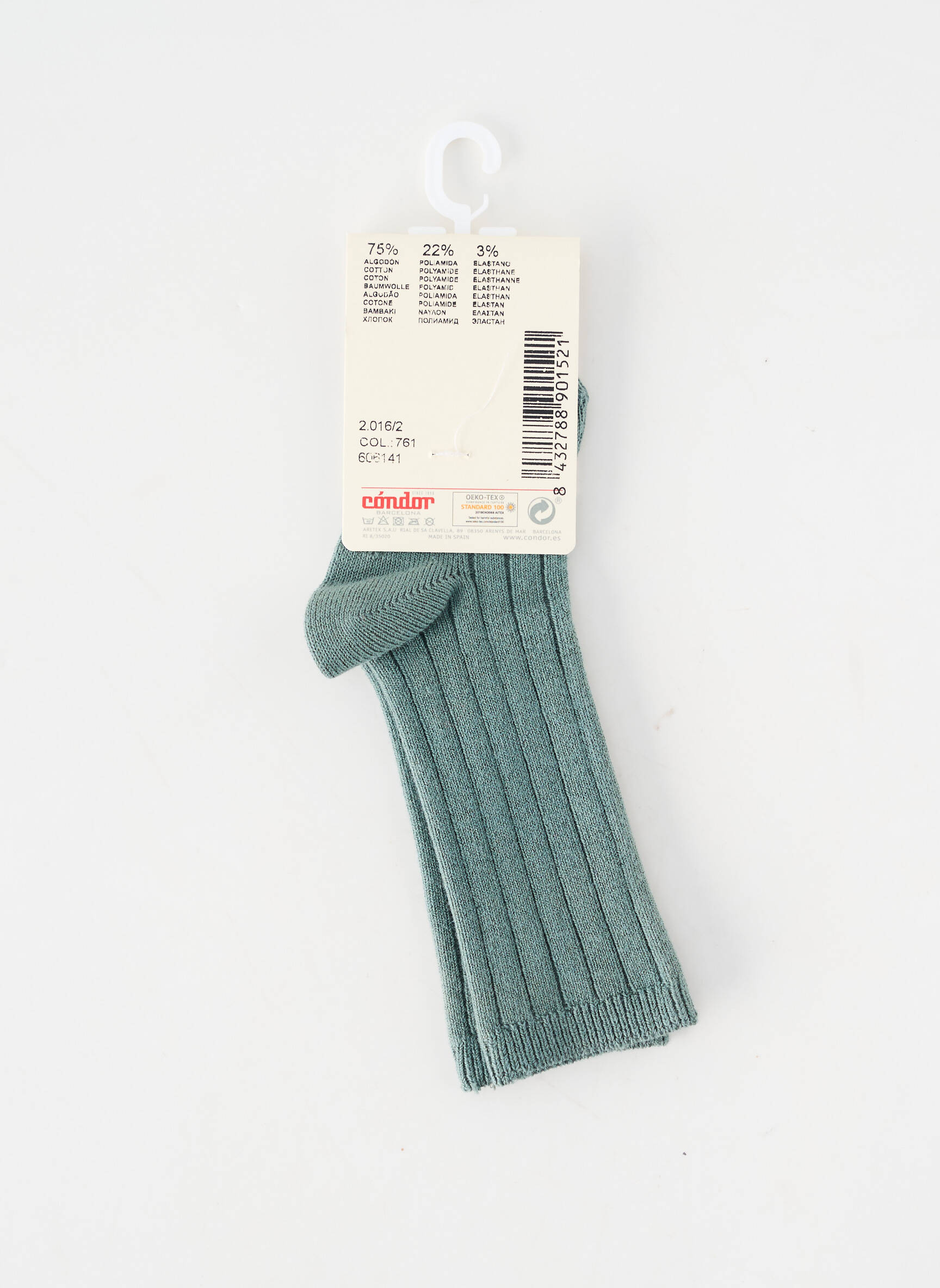 Chaussettes tissage côtelé bleu CONDOR enfant