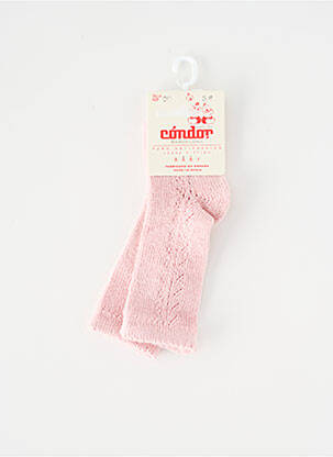 Chaussettes maille fine rose CONDOR fille