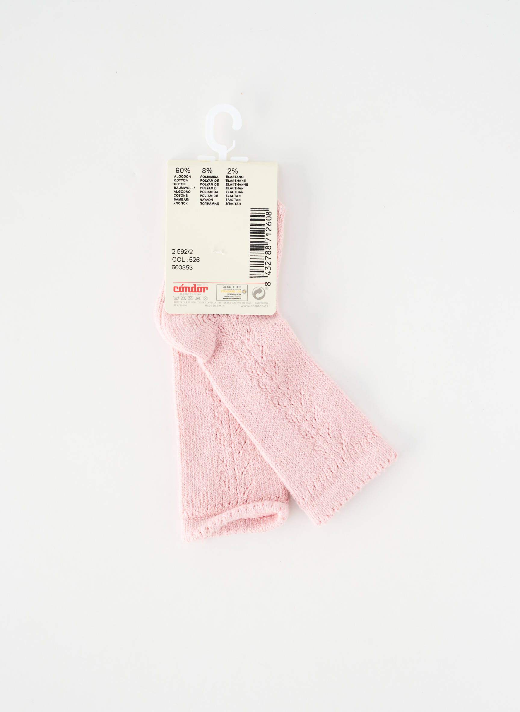 Chaussettes maille fine rose CONDOR fille