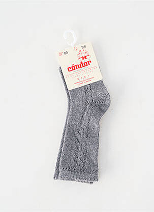 Chaussettes coutures renforcées gris CONDOR enfant