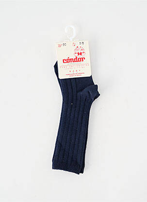 Chaussettes tissage côtelé bleu CONDOR enfant