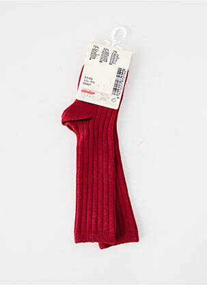 Chaussettes tissage côtelé rouge CONDOR enfant