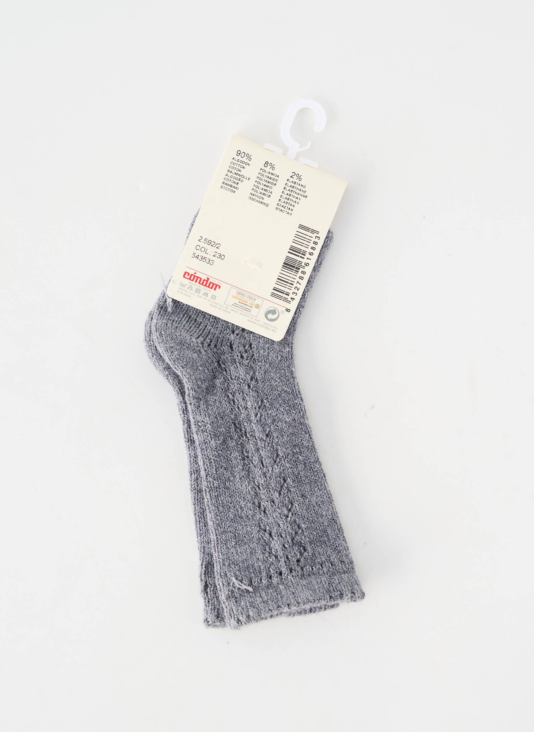 Chaussettes coutures renforcées gris CONDOR enfant