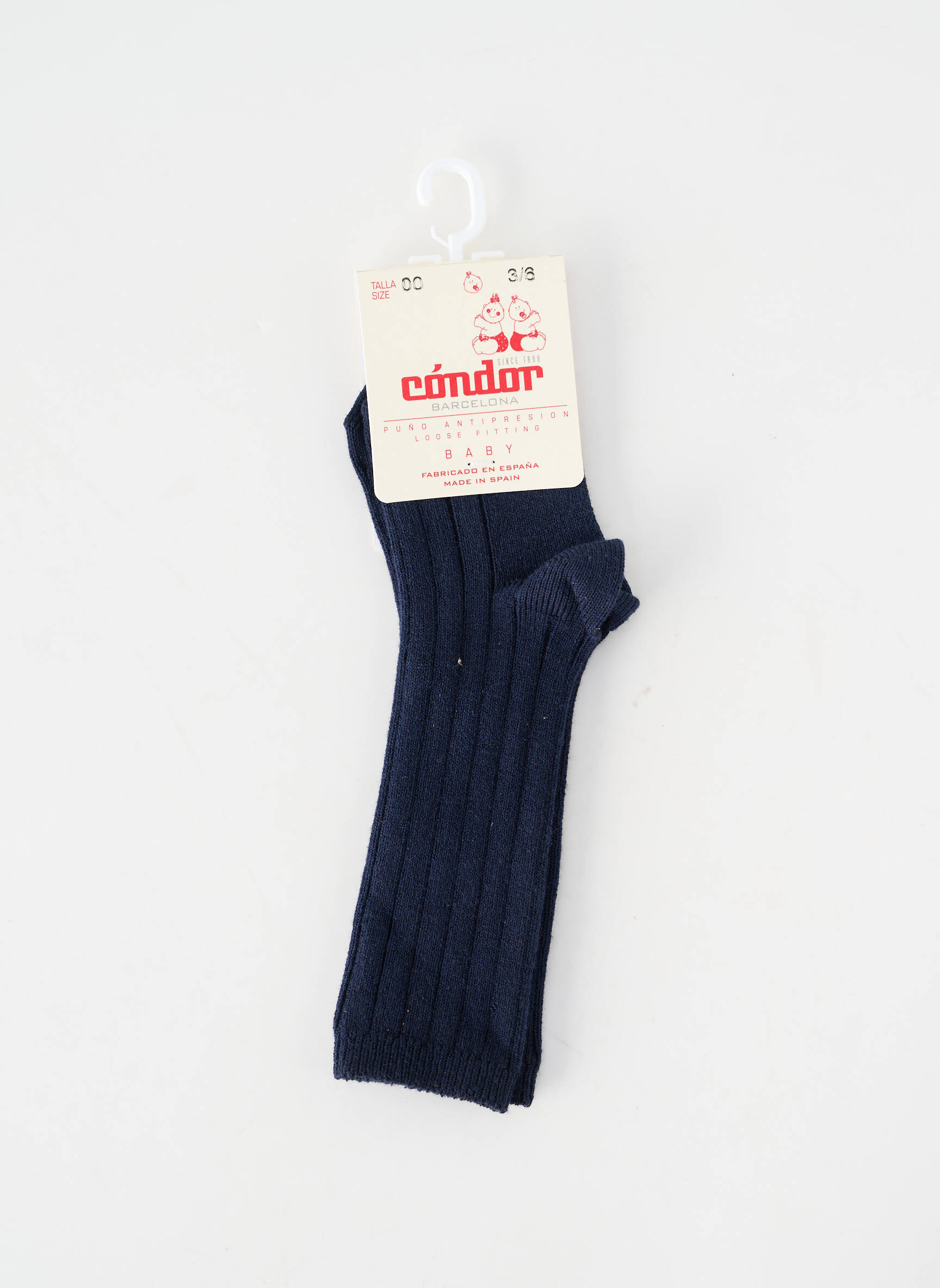 Chaussettes tissage côtelé bleu CONDOR enfant