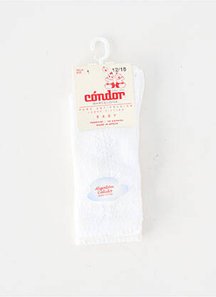Chaussettes stretch blanc CONDOR enfant