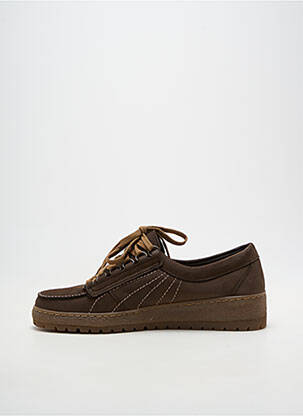 Baskets matière lisse talon de 4 à 6cm marron MEPHISTO femme