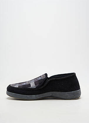Chaussons/pantoufles bout rond bout rond noir SEMELFLEX homme