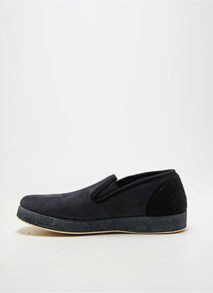 Chaussons/pantoufles tissage velours bout rond gris SEMELFLEX homme