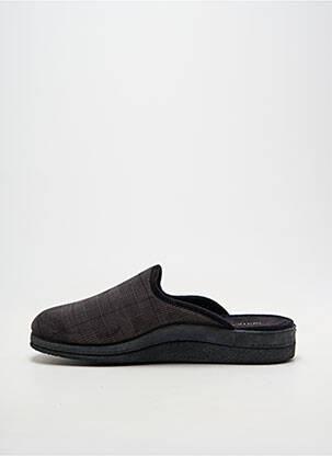 Chaussons/pantoufles tissage velours bout rond gris SEMELFLEX homme