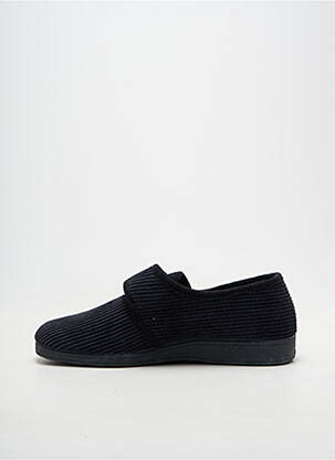 Chaussons/pantoufles fermeture scratch bout rond noir SEMELFLEX homme