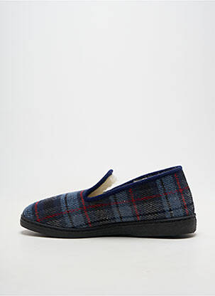Chaussons/pantoufles bout rond bout rond bleu FARGEOT homme