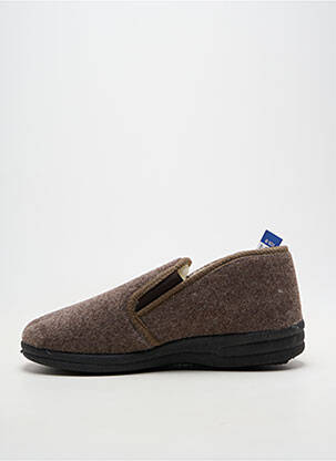 Chaussons/pantoufles bout rond bout rond marron FARGEOT homme
