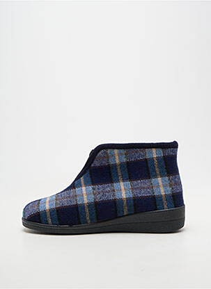 Chaussons/pantoufles bout rond talon plat jusqu'à 3cm bleu NELES femme