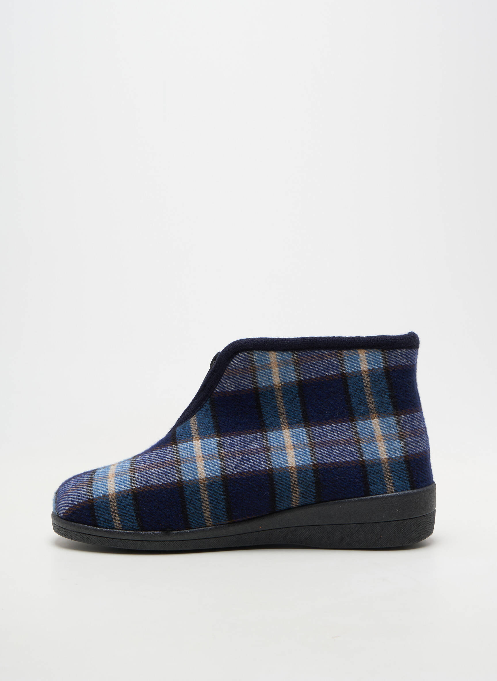 Chaussons/pantoufles bout rond talon plat jusqu'à 3cm bleu NELES femme