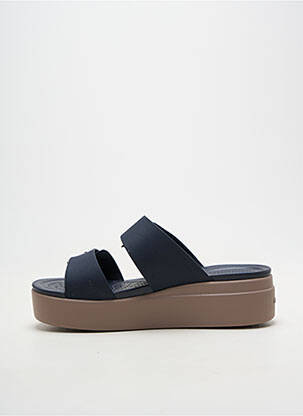 Mules/sabots tissage satiné talon de 4 à 6cm noir CROCS femme
